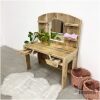Steigerhouten kaptafel peuter met laatjes