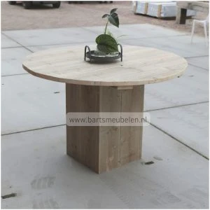 ronde steigerhouten tuintafel ludo