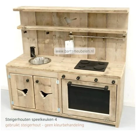 Speelkeuken 4 gebruikt steigerhout