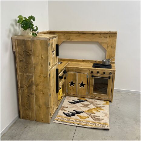 speelkeuken van hout hoekmodel