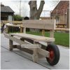 tuinbankje steigerhouten kruiwagenbank