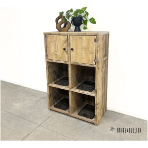 steigerhouten vakkenkast 4