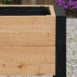 moderne houten douglas bloembak 3 met zwart houten frame