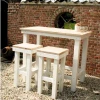 steigerhouten tuinset jamie wit onderstel