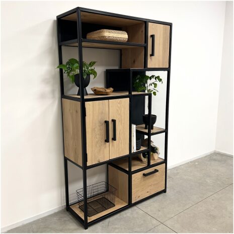 eikenhouten vakkenkast Zev