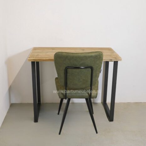 industrieel bureau dean met steigerhout blad 100cm breed x 60cm diep - ook verkrijgbaar in andere maten