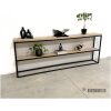 industriele sidetable eiken en staal Jort