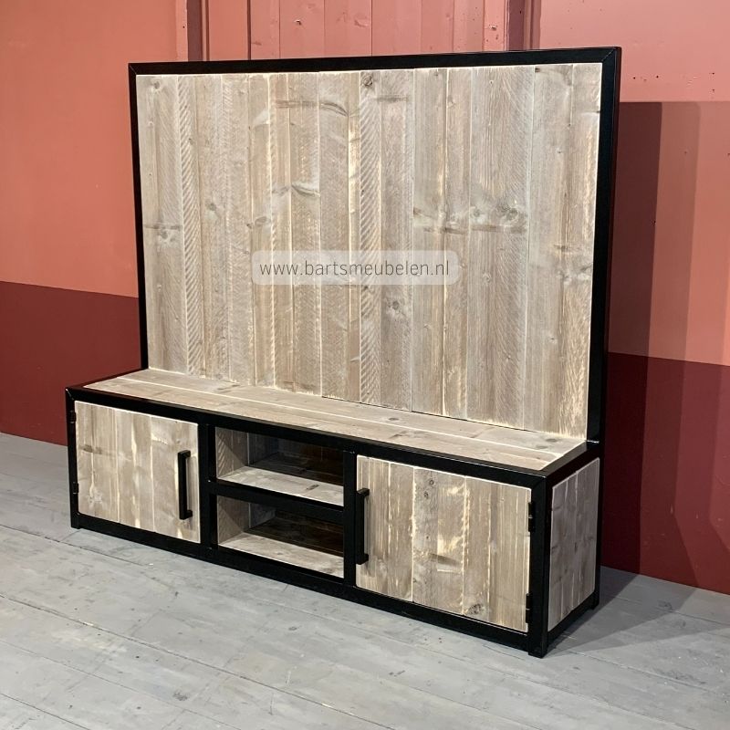 tv meubel industrieel carl van hout en stalen frame