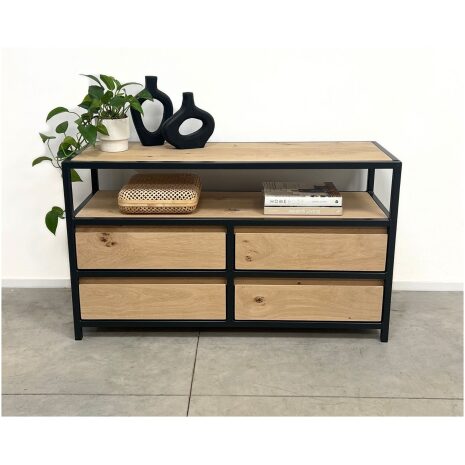 eikenhout Kastje laag met lades