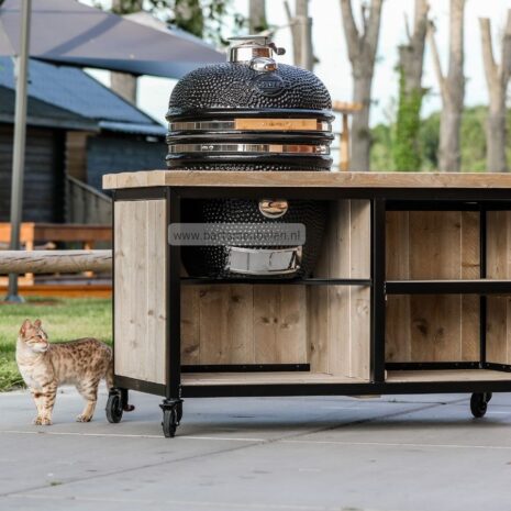 Buitenkeuken steigerhout Seff met pip