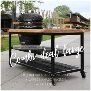 bbqtafel suar combi deal met kamado