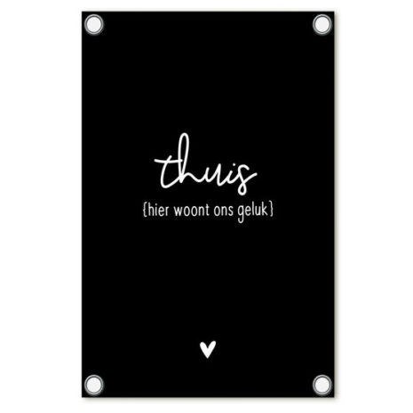 tuinposter zoedt thuis hier woont ons geluk
