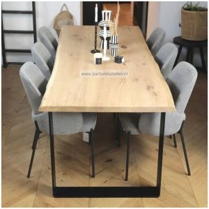 boomstam eettafel met u onderstel strip (40)