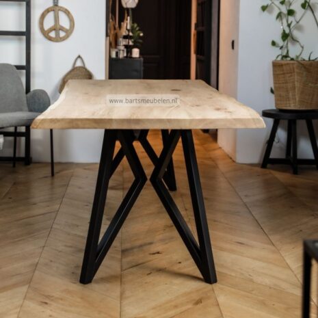 Boomstam eettafel vlinderpoot (40)(800*800)