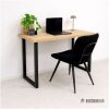 Industriele bureau Amber eiken en staal