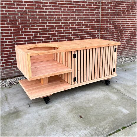 Buitenkeuken met latjes douglas hout