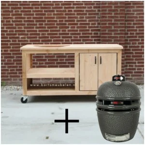 Buitenkeuken met kamado large Grill Guru voordeelset