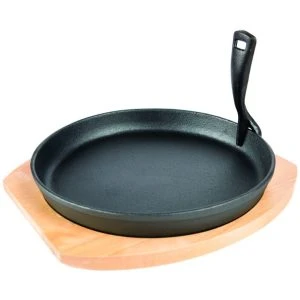 GRILL GURU CAST IRON COOKING PLATE & HOLDER