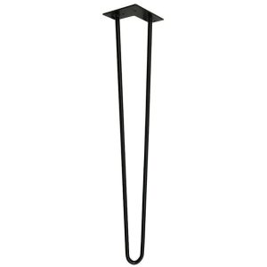 Tafelpoot hairpin massief-zwart 71cm