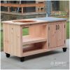 kamadotafel 150x70cm douglashout met keramisch 70x70