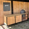 stalen bbq tafel douglas met grill guru medium kamado