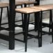 6 persoons bartafel set douglas met stalen frame - details barkrukken