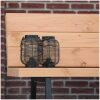 detailfoto hout hoekbank douglas stalen frame roosendaal