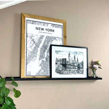 Fotoplank metaal zwart 120 cm - afbeelding zijkant