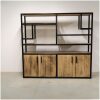 kast industrieel jerry eikenhout gebrand met stalen frame kast industrieel jerry eikenhout gebrand met stalen frame