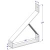 beugel voor wandplank 20 cm wit