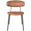1eetkamerstoel zack cognac micro suede 53x59x79 cm voorkant Eetkamerstoel ZackCognac Micro Suede voorkant