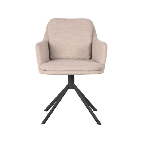 Label51 Eetkamerstoel Joy Naturel Bouclé voorkant