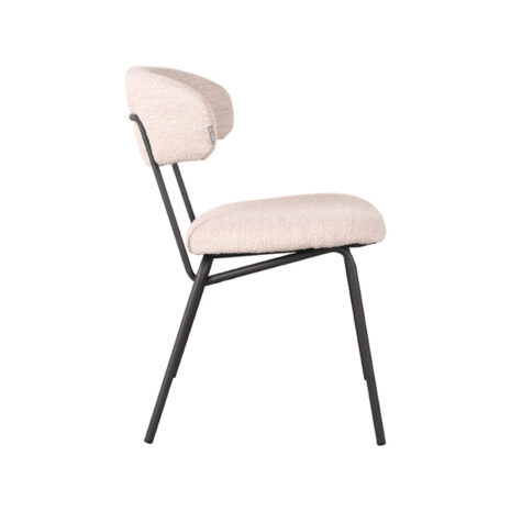 Eetkamerstoel Zack Naturel Boucle zijkant