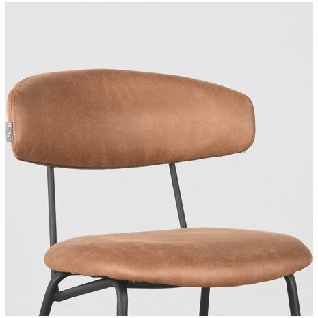 Eetkamerstoel ZackCognac Micro Suede details