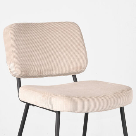 Label51 Eetkamerstoel Noah Naturel Ribcord detail