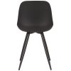 5eetkamerstoel monza zwart pp zwart metaal 46x54x85 cm achterkant Label51 Eetkamerstoel Monza Zwart achterkant