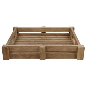 houten Tray teak dienblad - 30x40x7 - Teakhout opstaande rand