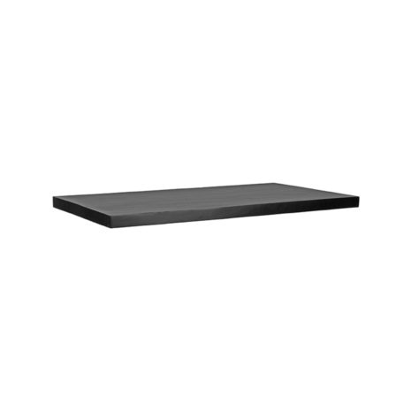 Zwart Tafelblad Straight Edge - Zwart - Mangohout - 120x70x5 cm Straight