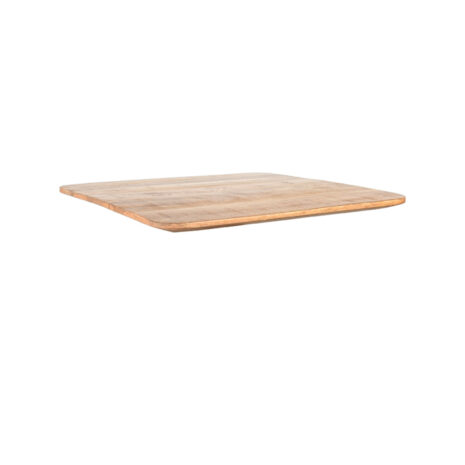 Tafelblad vierkant Sloppy Edge - Rough - Mangohout - 70x70 cm Sloppy