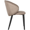 2Eetkamerstoel Logan 57x62x84 Cm Taupe Micro Suede Zijkant Label51 eetkamerstoel Logan microfiber zijkant