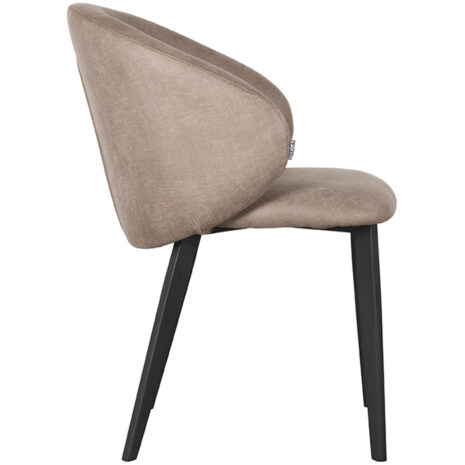 Label51 eetkamerstoel Logan microfiber zijkant