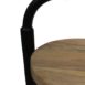 Bijzet tafel Mango hout en Zwart Metaal 30x30x63