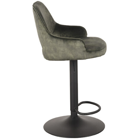 Barkruk Fer Hunter Velours zijkant