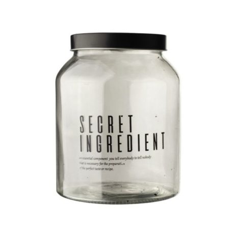 Glazen voorraadpot 3Liter - secret ingredient