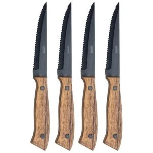 Gusta steakmessen met houten handvat - 4 stuks