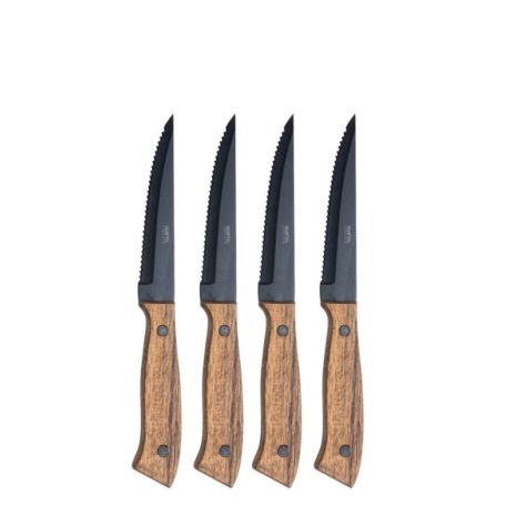 Gusta steakmessen met houten handvat - 4 stuks