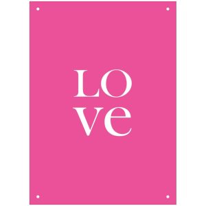 Roze Tuinposter Love - Gewoon Ziezo 50x70cm