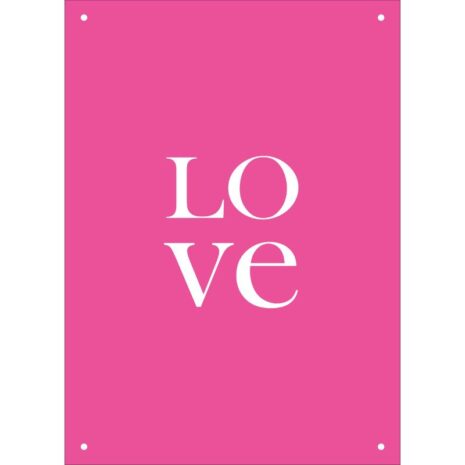 Roze Tuinposter Love - Gewoon Ziezo 50x70cm