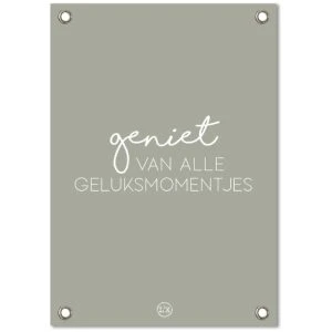 tuinposter groen - geniet van alle geluksmomentjes