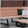 details Loungebank U-vormig douglas met stalen frame